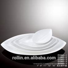 Porcelaine blanc 25cm assiettes